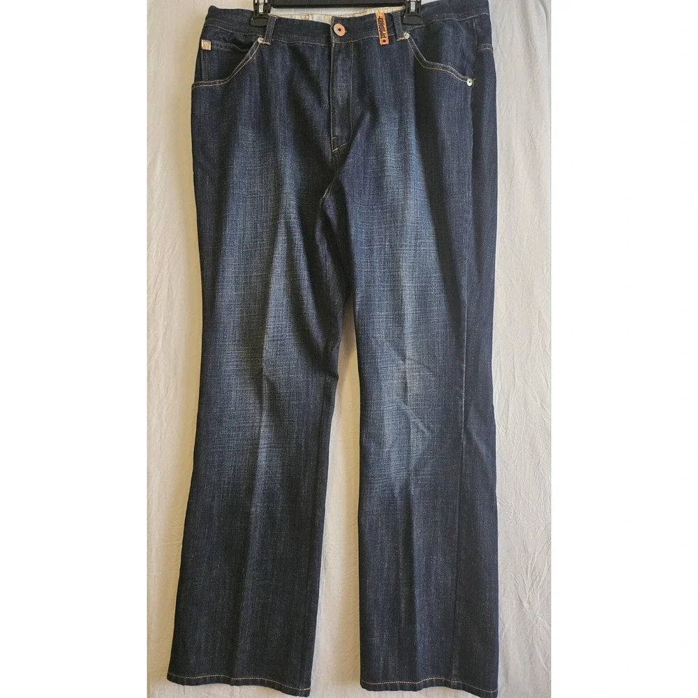 Y2K Streetwear Prophet Jeans‎ Men 40x34 Blue Dark Wash Graphic Pocket Wide Leg